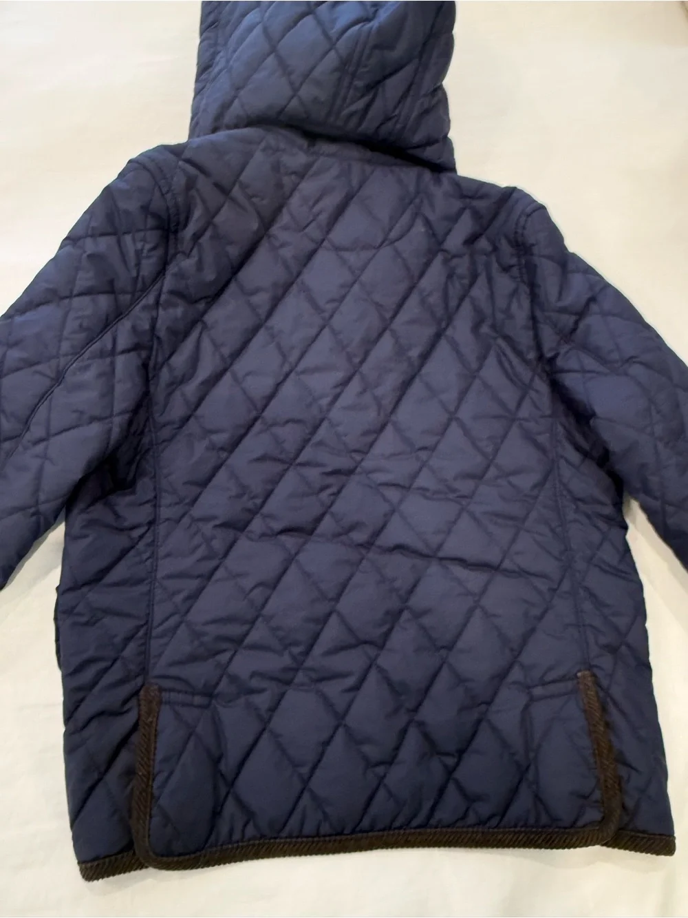 Polo by Ralph Lauren Kids Quilted long sleeve Hooded Barn Jacket - Navy size 7